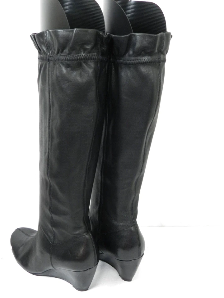 Kenneth Cole Reaction Botas Mujer 6 M Botas Hasta la Rodilla Cuero Negro Pull On Foto 4 de 4
