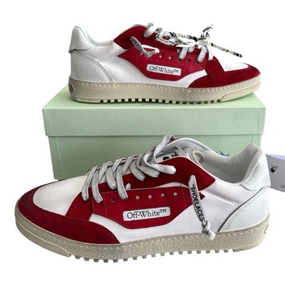 Off White Sneaker 5.0 Größe UK 8 rot/weiß/vintage distressed off white