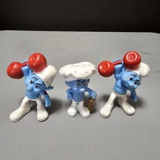 3 McDonalds Toys Smurf 2011