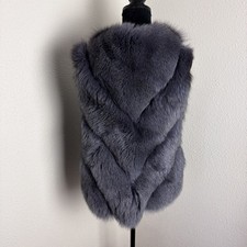Excellent Small Purple Fox Jacket Vest Fur Coat Jacket 133