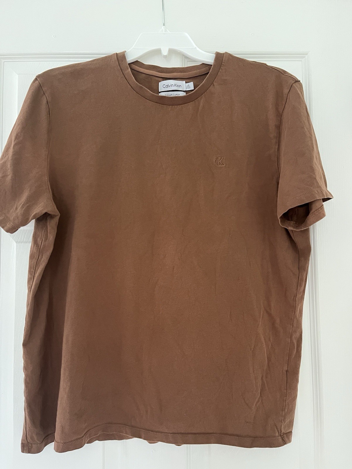 Calvin Klein Men's Smooth Cotton T-Shirt Brown, Large