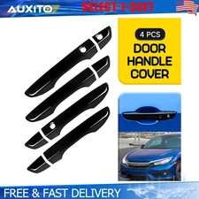 For Honda Civic 2016-2021 4 Door Handle Covers Gloss Black W/ SmartKeyHole 4-20X