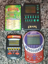 3 Handheld Electronic Games Craps Yahtzee FreeCell Vintage Tested Radio  Shack