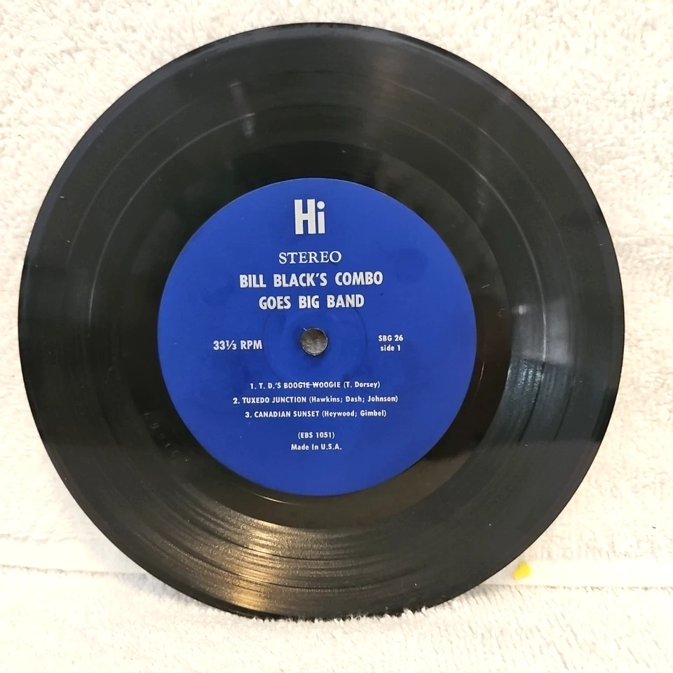 Bill Black's Combo–Goes Big Band-1964 Hi Records SBG 26 7" 33 RPM EP Mini Album Foto 3 de 4