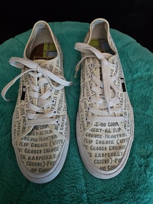 Bob's Burgers DC Shoes Colaboration Men's Size 11. Black & White Menu Pattern