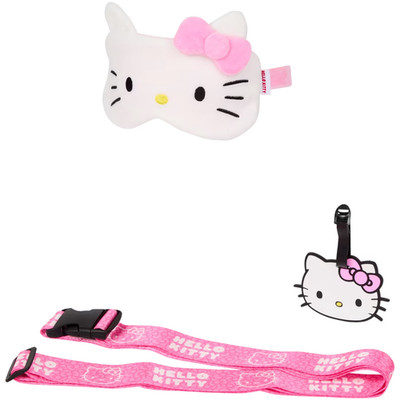 Reisezubehör Set   Hello Kitty & Minecraft Schlafmaske Kofferanhänger