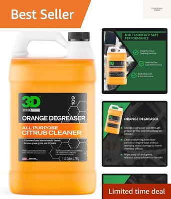 Orange Degreaser   Citrus-Based Car Cleaner for Oil, Grease, Grime & Adhesive...