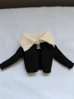 Vintage Barbie Black Cardigan Pak Original 1962 Sweater Fashion Very Nice!