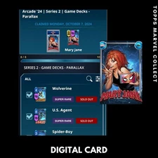 Topps Marvel Collect Game Decks - Parallax & Award Full SR Set Arcade '24