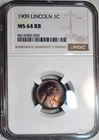 NGC MS-64 RB 1909-P Lincoln Cent, Beautifully Toned, Vibrant specimen!