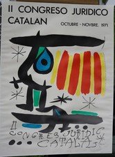 Original Joan Miro Ausstellungsplakat von 1971 - 56cm x 75cm