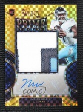 2022 Panini Select Gold Prizm Jersey Number 2/10 Malik Willis #PS-MW Auto 0w15