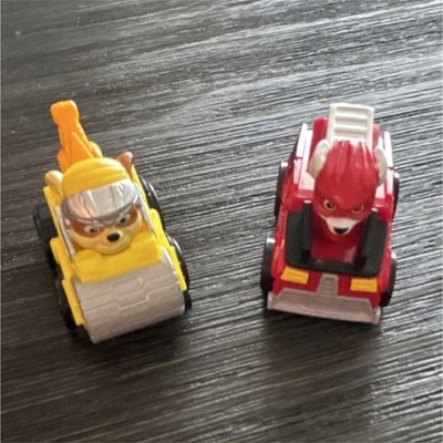 Spin Master Paw Patrol Rubble & Marshall Toy Vehicles Yellow Red Set