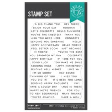 Hero Arts Clear Stamps 4X6-Everyday Sentiment Strips 2