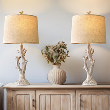 Vintage Farmhouse Table Lamps Set of 2 for Living Room  Bedroom 25
