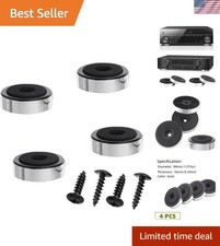 Speaker Isolation Pads 4 Pack for Turntables Amplifiers Receivers - Rubber Feet