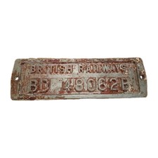 Railwayana Alley British Railways BD  48062B Container Plate  10" X 3"