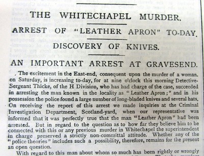 Rare 1888 British newspaper JACK THE RIPPER Whitechapel killer ANNIE CHAPMAN