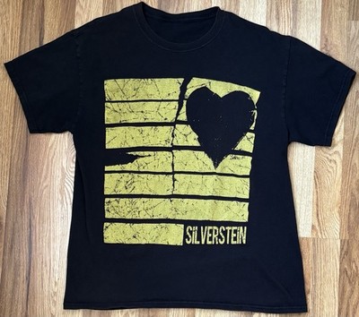 Silverstein Rare Vintage Orig 2000s Myspace Emo Band Black Heart Graphic Shirt