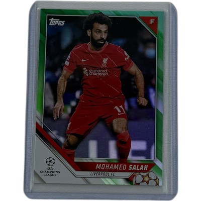 2021-22 Topps UCL Collection Mohamed Salah #18 Neon Green Foil /199 Liverpool