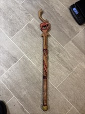 Antique Carved Wooden Elephant Head Walking Stick, Cane, Broken Handle 35  