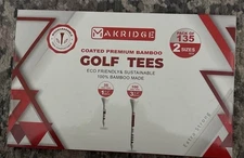135 Makridge Golf Tees. 2 Sizes 100-3 1/4 and 35-1 1/2. Bamboo biodegradable.