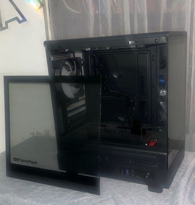 Darkflash DB330M PC Case M-ATX Double-Sided Glass 270° View Gaming Computer