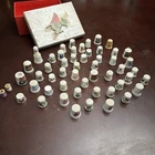 Vtg lot of 50 collectable sewing thimbles Advertising Coca-Cola Birds Flowers