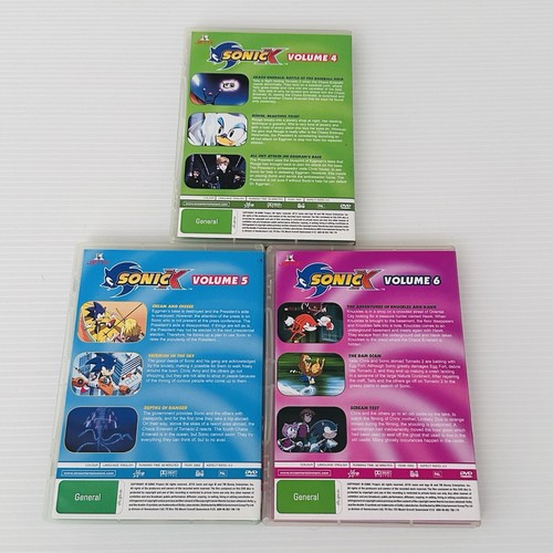 SONIC X - Volumes 4,5 & 6 - DVDs Region 4 PAL Sonic The Hedgehog, Free Postage. - Picture 8 of 8