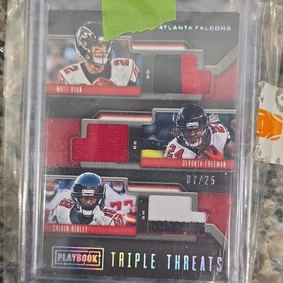 Panini 2019 Playbook Triple Threats Atlanta Falcons Ryan Freeman Ridley TT-ATL  