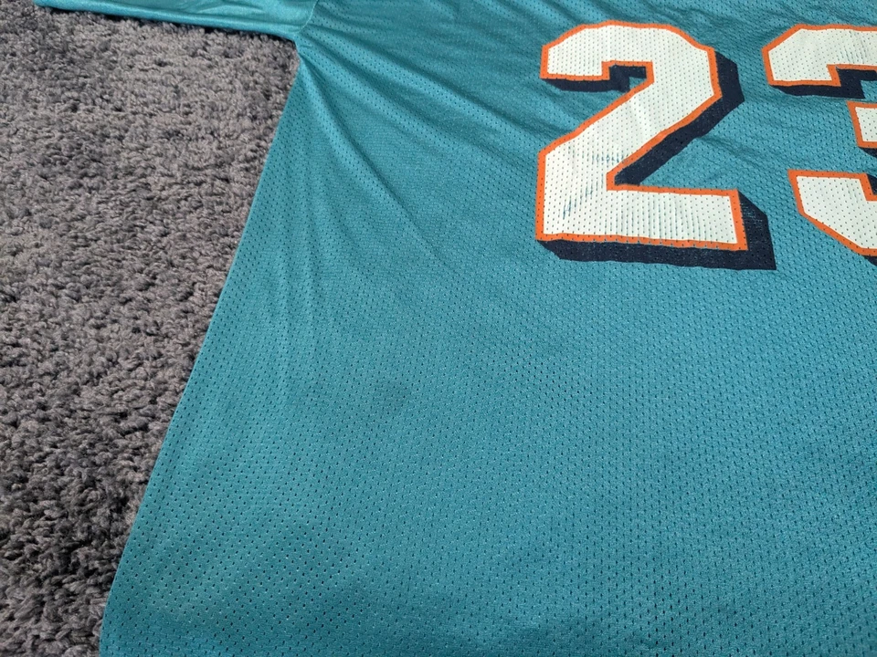 复古锐步 NFL 迈阿密海豚队球衣 2XL 罗尼·布朗 #23  — 第 3/4 张图片