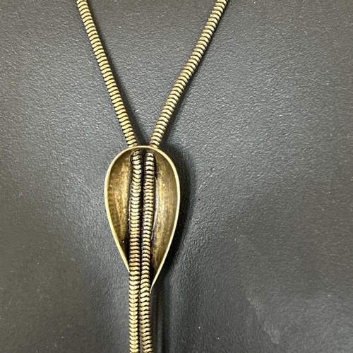 Collana brutalista modernista KIEN bronzo antico stile bolo - Foto 4 di 8