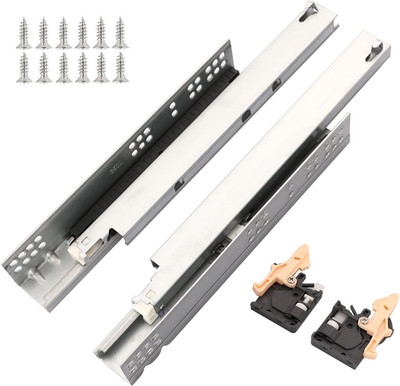 Undermount Soft Close Drawer Slides,6 Pair 18 Inch Bottom Mount Concealed 100Lb 