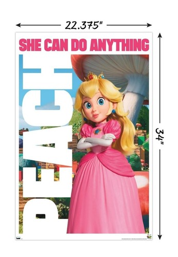 The Super Mario Bros. Movie - Peach - Poster - 22.375" x 34" - NEW NEVER OPENED - Picture 2 of 6