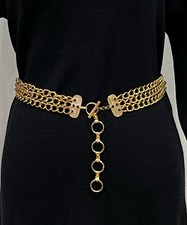 Vintage Yves Saint Laurent YSL Gold-Tone Chain Versatile Necklace Chain Belt
