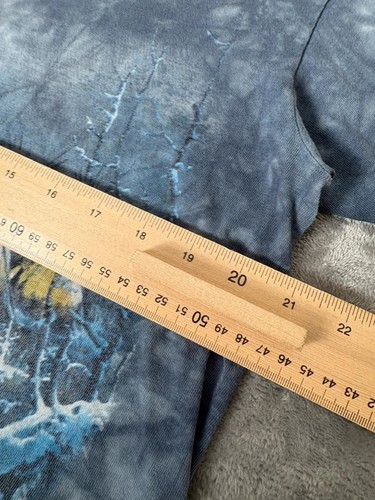 Vintage Winter Landscape Tie-Dye Tee (L) Single Stitch Native Camp Scene 90s Art - Picture 7 of 8