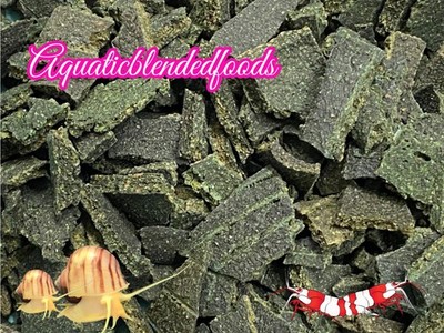 ABF Aquatic Snail & Shrimp Food -Spirulina, Calcium & Nettle Leaves Veggies