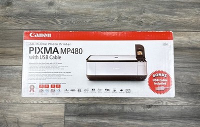Canon PIXMA MP480 All-In-One Inkjet Printer With USB Cable New Open Box