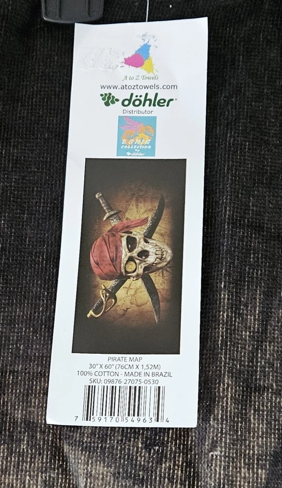 Toalla de playa - Mapa pirata - 30" x 60" - ¡¡¡EN VENTA!!!  ¡Se vende rápido!! Foto 3 de 4