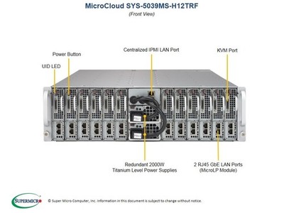 Supermicro 5039MS-H12TRF 12Node Server Support Intel Xeon E3-1200 v6/v5 CPU