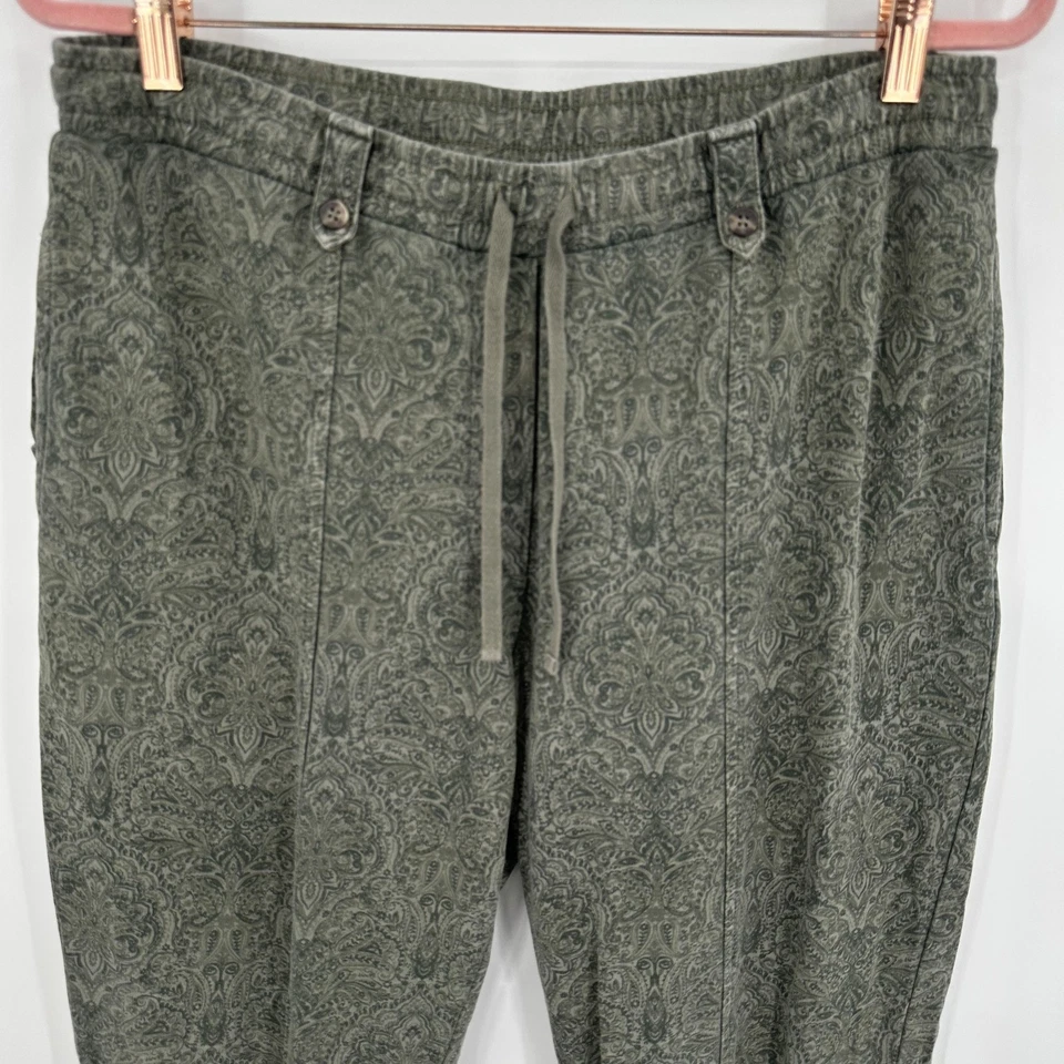 Pantalones de salón Jill para mujer medianos estampado cachemir cordón cintura elástica boho Foto 4 de 4