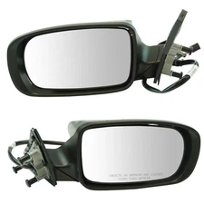 Exterior Power Heated Manual Folding Mirror Black LH RH Pair for Charger New