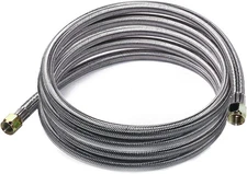 12 Ft. Stainless Braided Propane Hose Extension 3/8" Female Flare on Both Ends