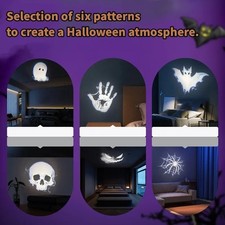 Led Halloween USB Projector Light Night Lamp w/ 6 Patterns Holiday Decor USA