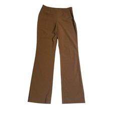 Carlisle Pants Wool Blend Brown Size 6 Side Zip Unlined Stretch Dress Trousers
