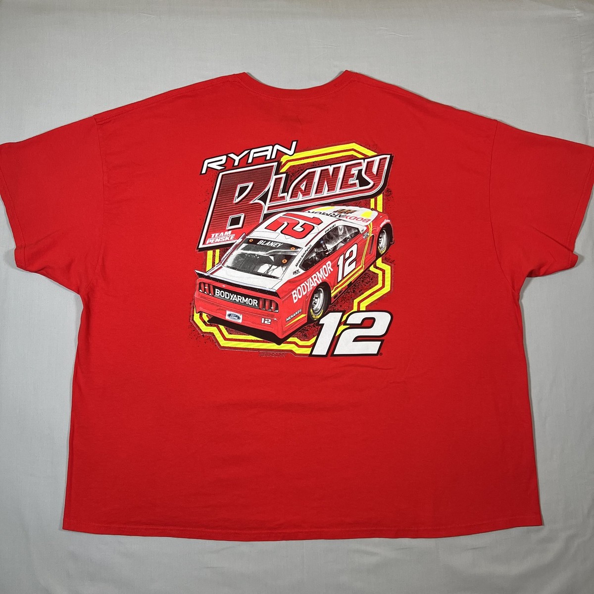 Ryan Blaney NASCAR Team Penske T-Shirt Men's 5XL Red Bodyarmor Racing Ford View 2