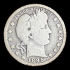 1895 Barber Silver Quarter
