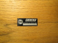 Fiat Metal Display Plaque Diecast 1/24 1/18 1/43 Spider 124 130 500 Abarth X/19