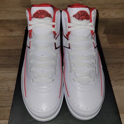 Air Jordan 2 RETORO ホワイト/レッド ハイカット JORDAN BRAND AIR JORDAN 2 RETRO WHITE/LUCKY GREEN-SAIL-LT