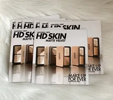 8*Make up For Ever HD Skin Matte Velvet Powder Foundation Travel Packs 4 Shades